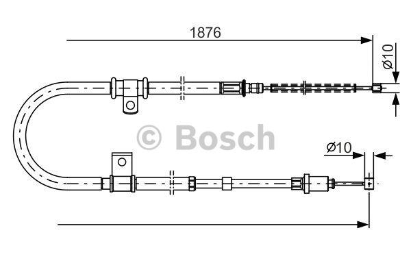 Трос ручника, правый Bosch 1 987 482 183