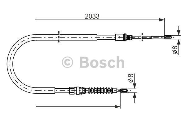 Трос ручного гальма Bosch 1 987 482 190