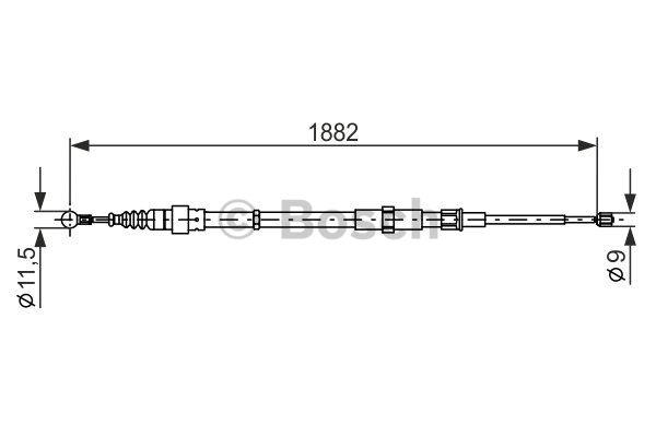 Трос ручного гальма Bosch 1 987 482 193