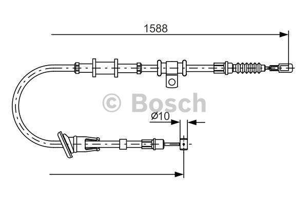 Трос ручника, левый Bosch 1 987 482 245
