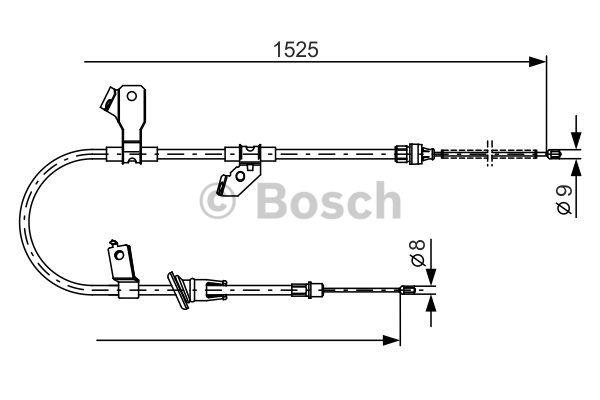 Трос ручника, левый Bosch 1 987 482 247