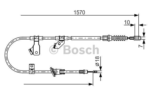 Трос ручника, правый Bosch 1 987 482 272