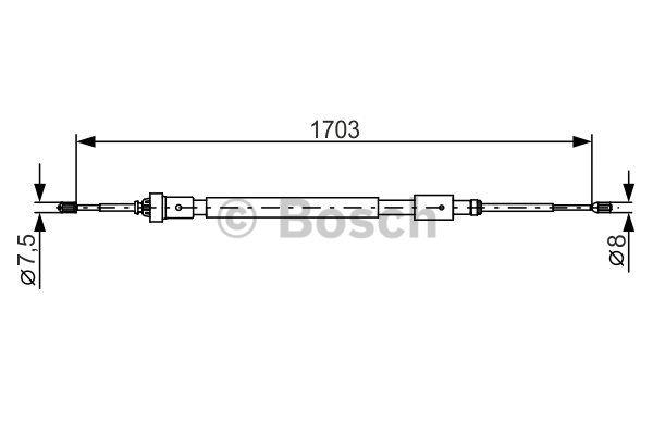 Трос ручного гальма Bosch 1 987 482 315