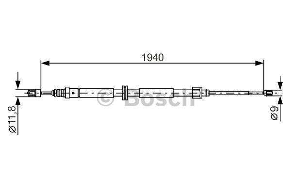 Трос ручного гальма Bosch 1 987 482 325