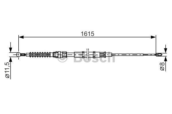 Трос ручного гальма Bosch 1 987 482 328