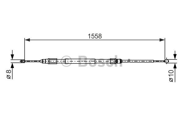 Трос ручного гальма Bosch 1 987 482 368