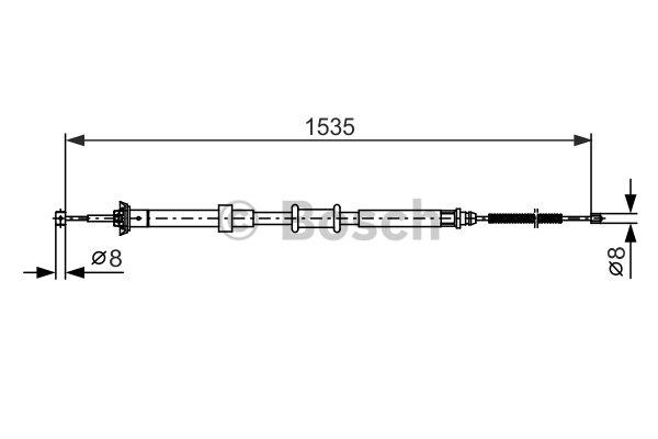 Трос ручного гальма Bosch 1 987 482 393