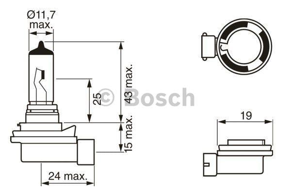 Лампа галогенна Bosch Pure Light 12В H8 35Вт Bosch 1 987 302 081