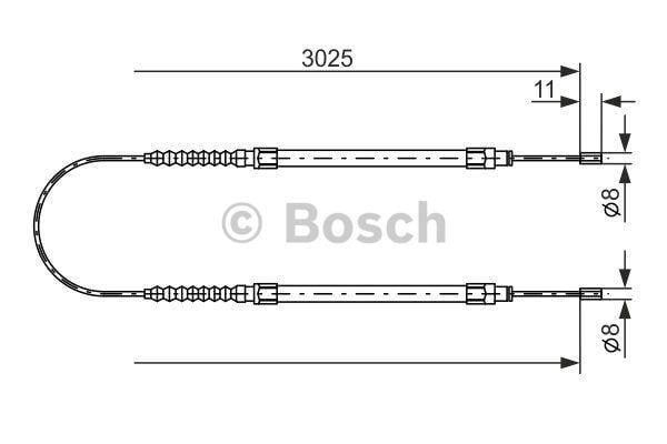 Трос ручного гальма Bosch 1 987 477 113