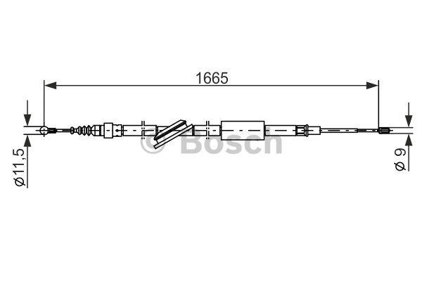 Трос ручного гальма Bosch 1 987 477 249