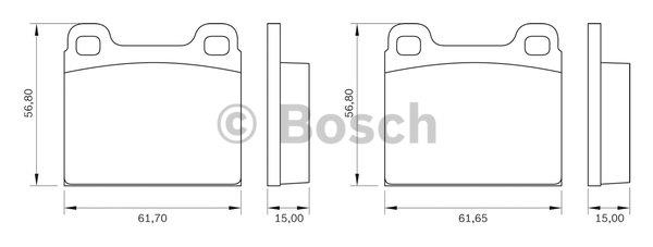 Bosch 0 986 BB0 015 Гальмівні колодки, комплект 0986BB0015: Купити в Україні - Добра ціна на EXIST.UA!