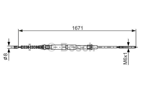 Трос ручного гальма Bosch 1 987 477 626