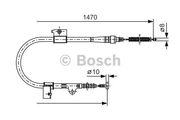 Трос ручного гальма Bosch 1 987 477 757