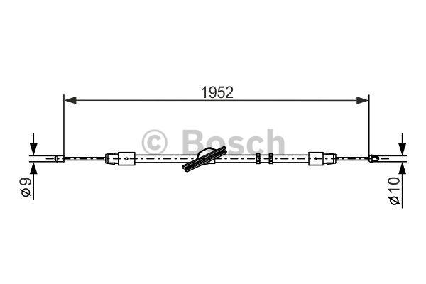 Трос ручного гальма Bosch 1 987 477 851