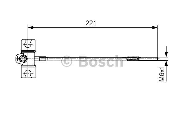 Трос ручного гальма Bosch 1 987 477 913