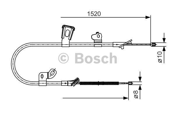 Трос ручника, левый Bosch 1 987 477 918