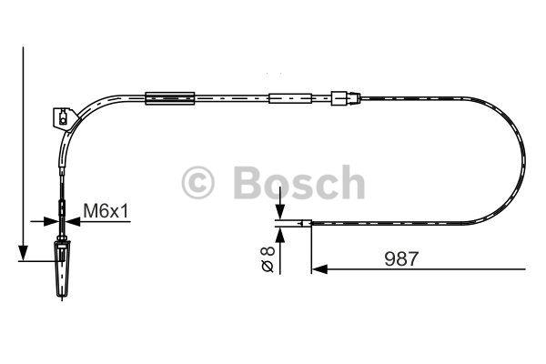 Трос ручного гальма Bosch 1 987 477 962