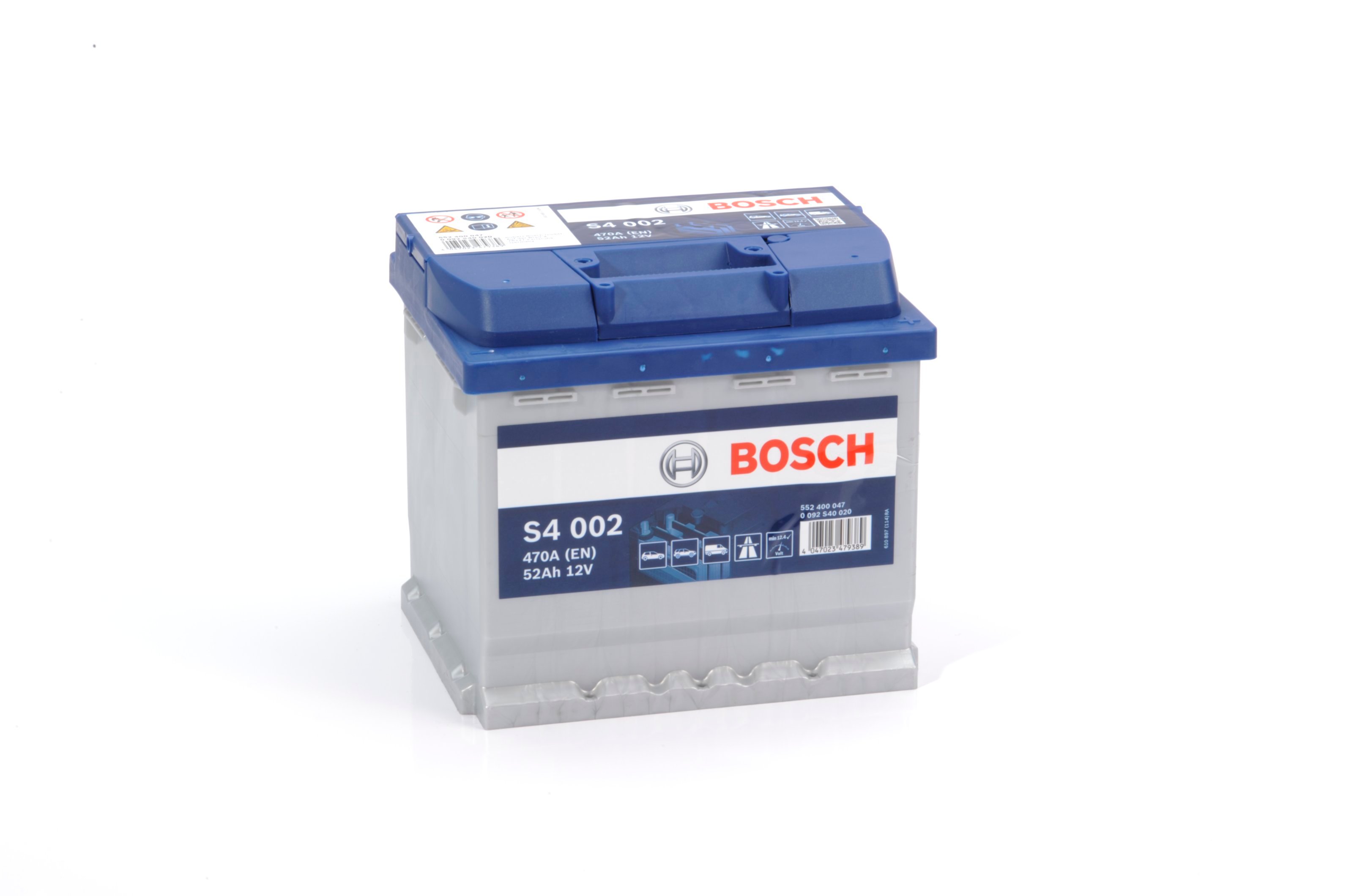 Батарея аккумуляторная Bosch 12В 52Ач 470А(EN) R+ Bosch 0092S40020 - фото 2
