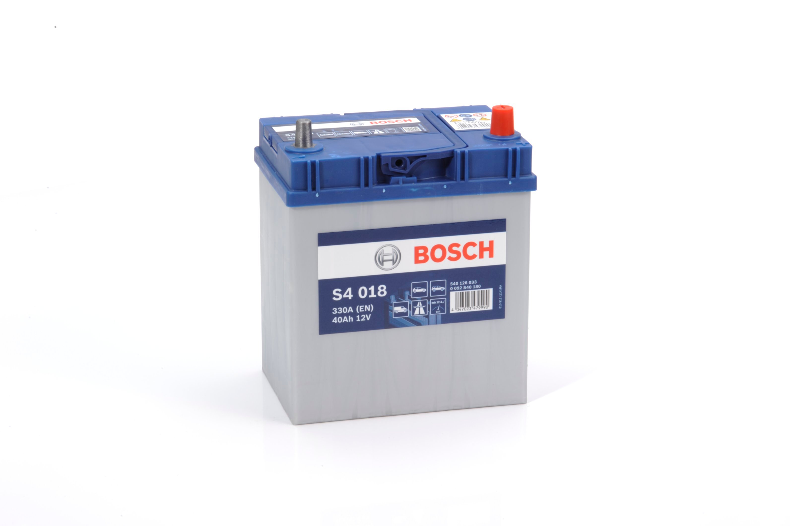 Батарея аккумуляторная Bosch 12В 40Ач 330A(EN) R+ Bosch 0092S40180 - фото 6