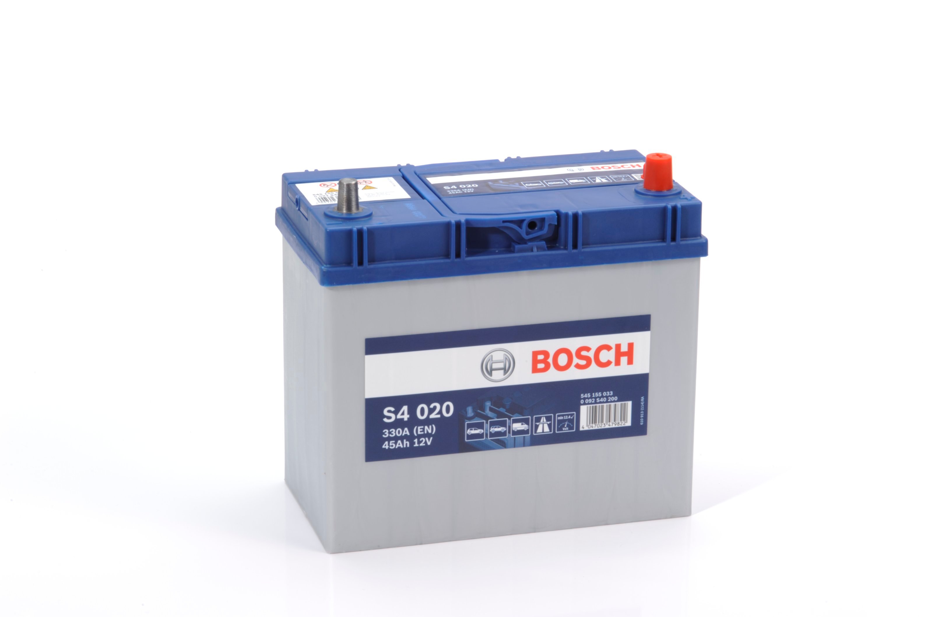 Батарея аккумуляторная Bosch 12В 45Ач 330A(EN) R+ Bosch 0092S40200 - фото 13