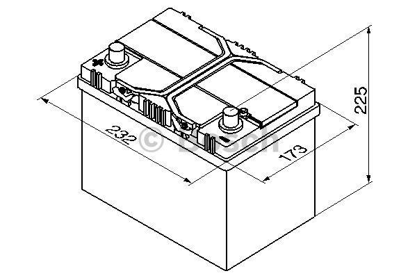 Батарея аккумуляторная Bosch 12В 60Ач 540А(EN) L+ Bosch 0092S40250 - фото 10
