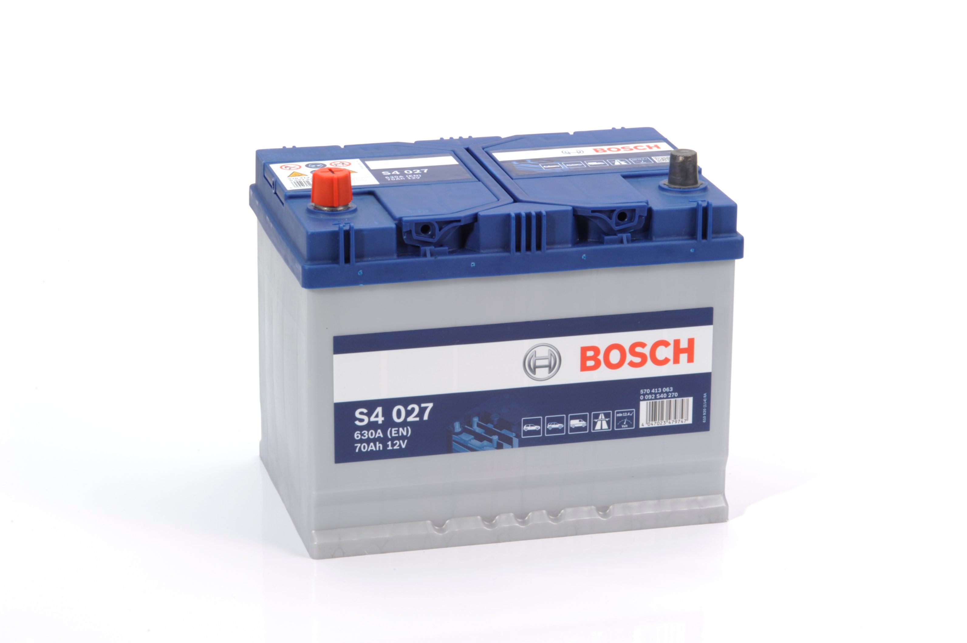 Батарея аккумуляторная Bosch 12В 70Ач 630A(EN) L+ Bosch 0092S40270 - фото 12