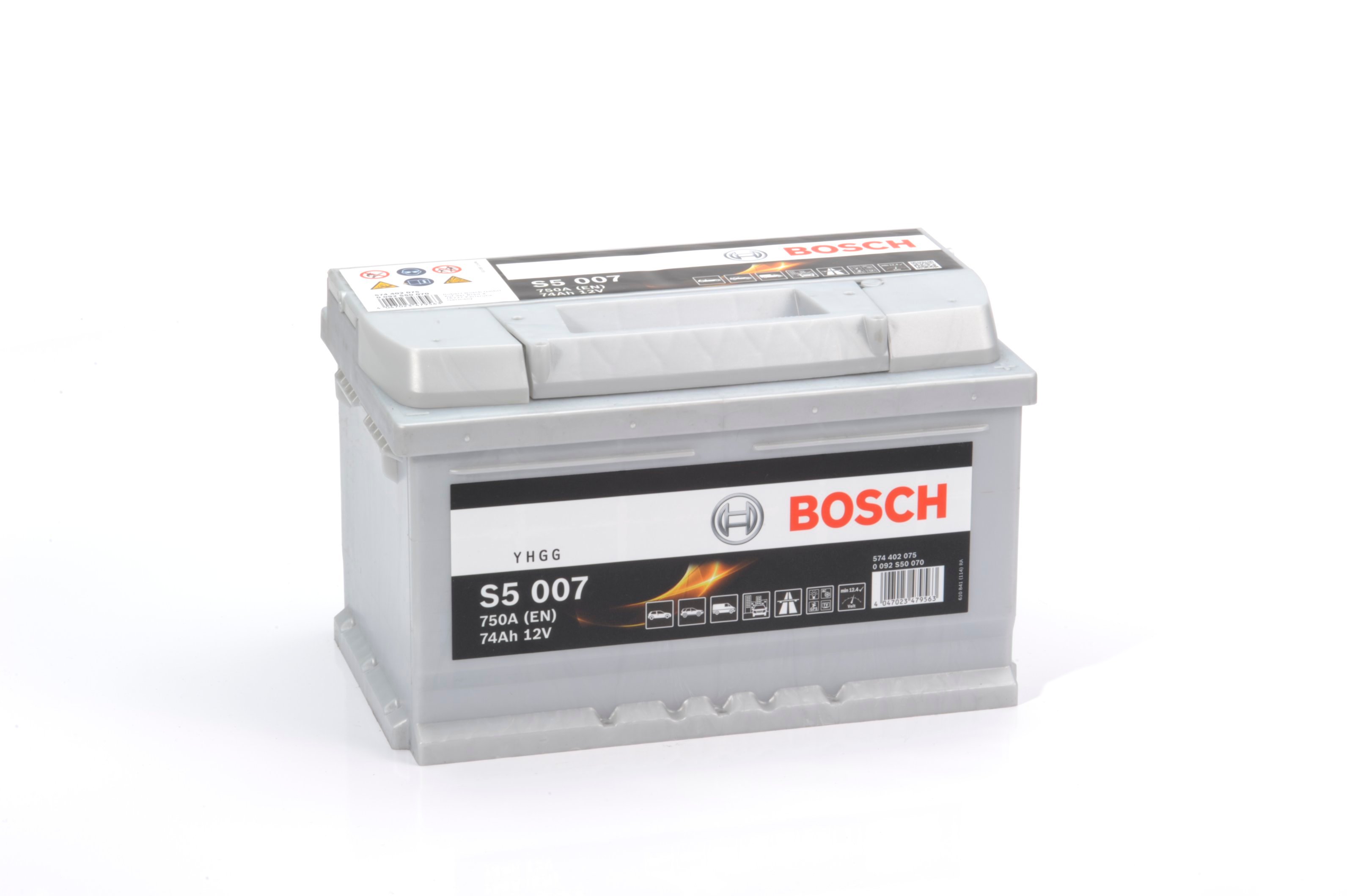 Батарея аккумуляторная Bosch 12В 74Ач 750А(EN) R+ Bosch 0092S50070 - фото 3