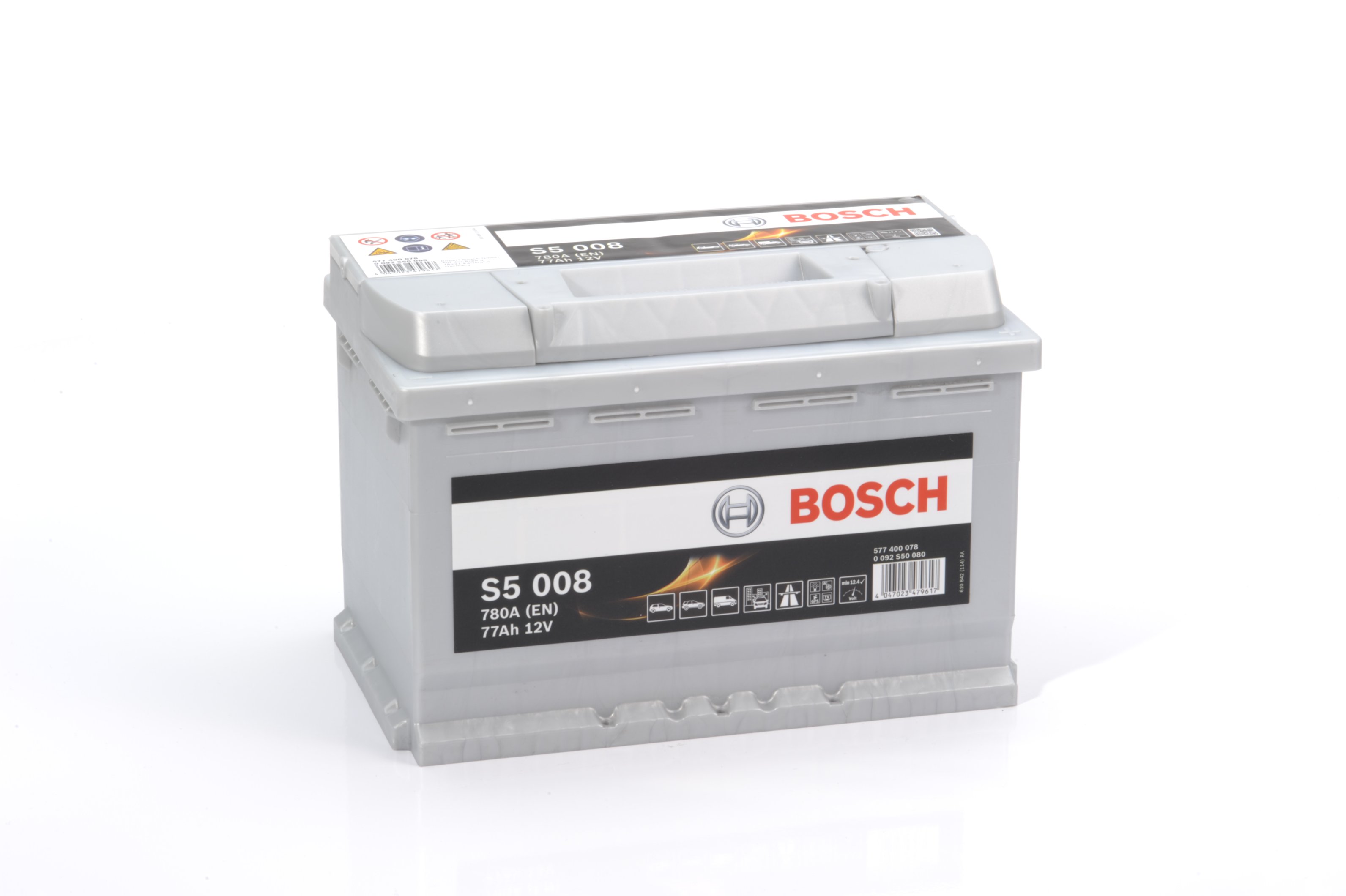 Батарея аккумуляторная Bosch 12В 77Ач 780A(EN) R+ Bosch 0092S50080 - фото 5