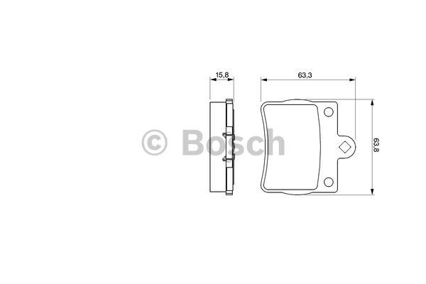 0986424497 Bosch Тормозные колодки дисковые, комплект
