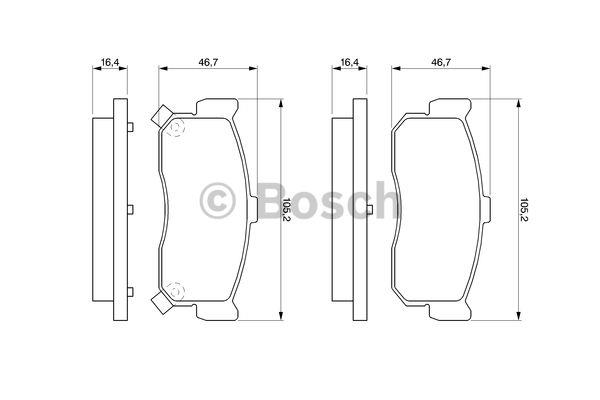Тормозные колодки дисковые, комплект Bosch 0 986 461 144