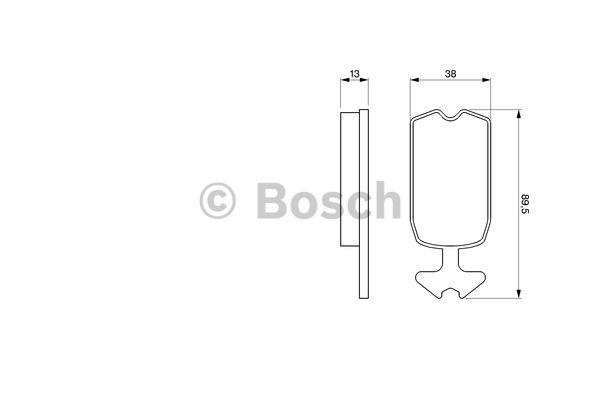 Гальмівні колодки, комплект Bosch 0 986 462 072