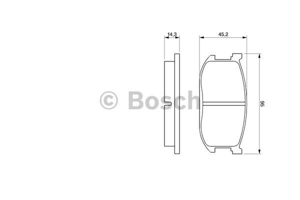 Гальмівні колодки, комплект Bosch 0 986 467 602