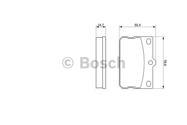 Гальмівні колодки, комплект Bosch 0 986 424 422