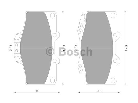 Bosch 0 986 AB9 154 Гальмівні колодки, комплект 0986AB9154: Купити в Україні - Добра ціна на EXIST.UA!