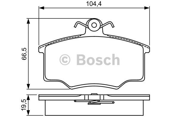 Гальмівні колодки, комплект Bosch 0 986 495 340