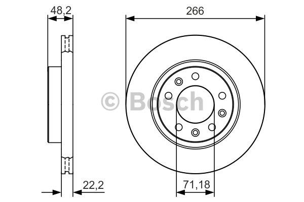 Bosch Диск гальмівний передній вентильований – ціна 1620 UAH
