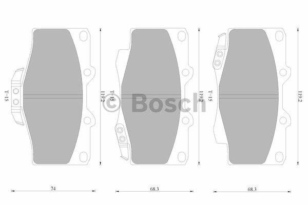 Bosch 0 986 AB4 395 Гальмівні колодки, комплект 0986AB4395: Приваблива ціна - Купити в Україні на EXIST.UA!