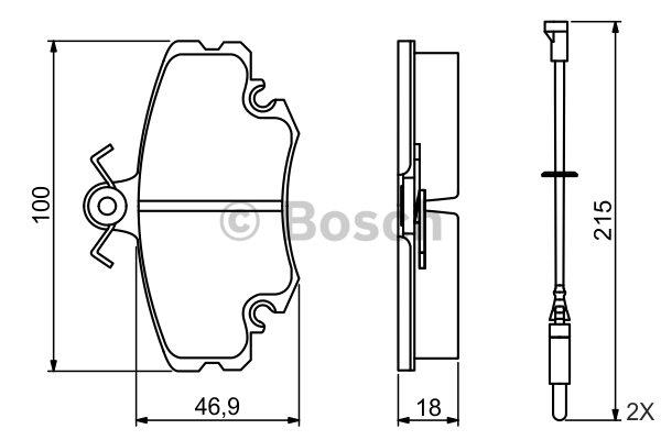 Bosch Гальмівні колодки передні, комплект – ціна 855 UAH