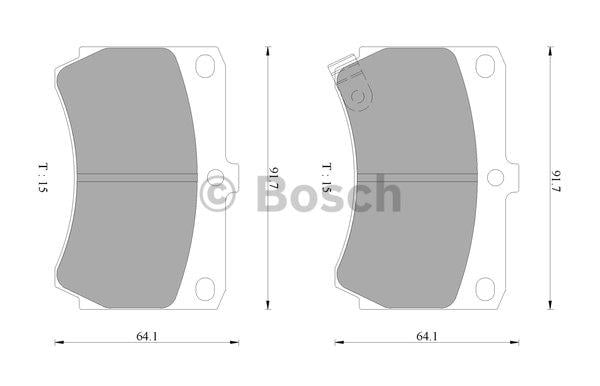 Bosch 0 986 AB9 033 Гальмівні колодки, комплект 0986AB9033: Купити в Україні - Добра ціна на EXIST.UA!