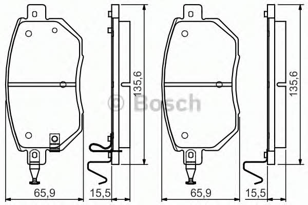 Bosch 0 986 495 150 Гальмівні колодки, комплект 0986495150: Купити в Україні - Добра ціна на EXIST.UA!