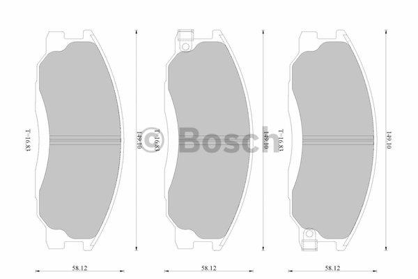 Bosch 0 986 AB2 534 Гальмівні колодки, комплект 0986AB2534: Приваблива ціна - Купити в Україні на EXIST.UA!