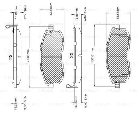 Bosch F 03B 150 071 Гальмівні колодки, комплект F03B150071: Купити в Україні - Добра ціна на EXIST.UA!