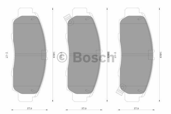 Bosch 0 986 AB3 500 Гальмівні колодки, комплект 0986AB3500: Приваблива ціна - Купити в Україні на EXIST.UA!