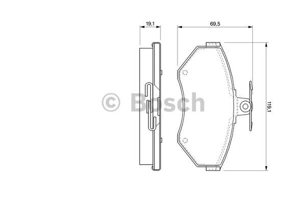 0986424508 Bosch Тормозные колодки дисковые, комплект