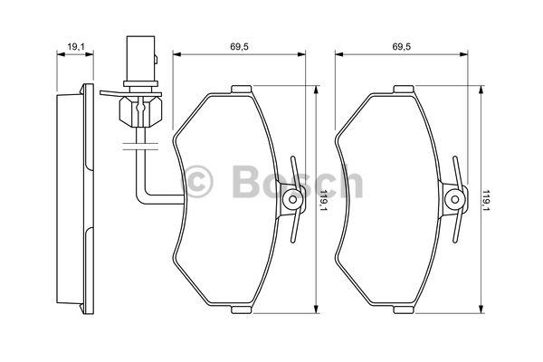 0986424674 Bosch Тормозные колодки дисковые, комплект