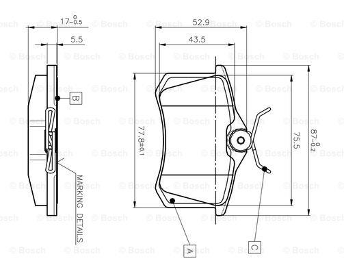 Bosch 0 986 TB2 013 Гальмівні колодки, комплект 0986TB2013: Купити в Україні - Добра ціна на EXIST.UA!