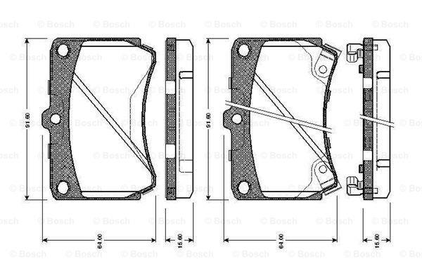 Bosch 0 986 TB2 108 Гальмівні колодки, комплект 0986TB2108: Купити в Україні - Добра ціна на EXIST.UA!