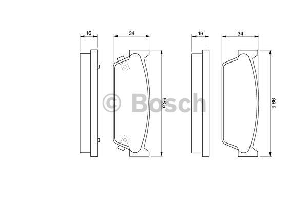 Bosch 0 986 424 199 Гальмівні колодки, комплект 0986424199: Купити в Україні - Добра ціна на EXIST.UA!