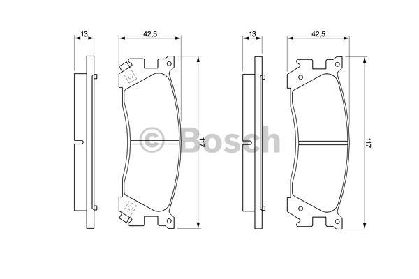 0986493200 Bosch Тормозные колодки дисковые, комплект