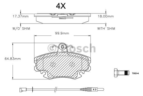 Bosch F 03A 150 016 Гальмівні колодки, комплект F03A150016: Купити в Україні - Добра ціна на EXIST.UA!